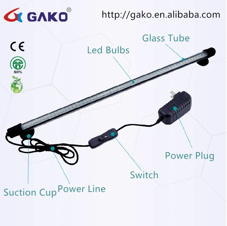 
GL-33T smd5050 5w 47cm LED underwater dedicated strobe aquarium lights 