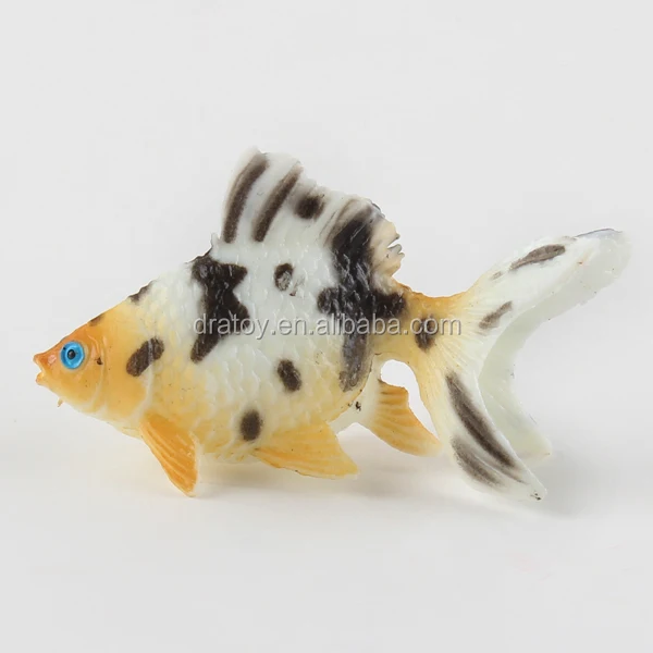 Beautiful 3D custom plastic goldfish figurine toys