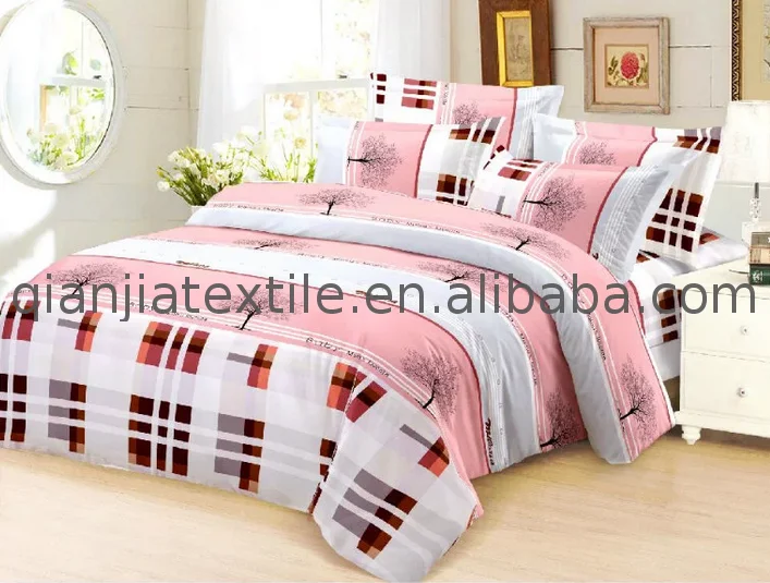 Factory directly sell  polyester linen fabric flat sheet 100% polyester fabric for bedding set