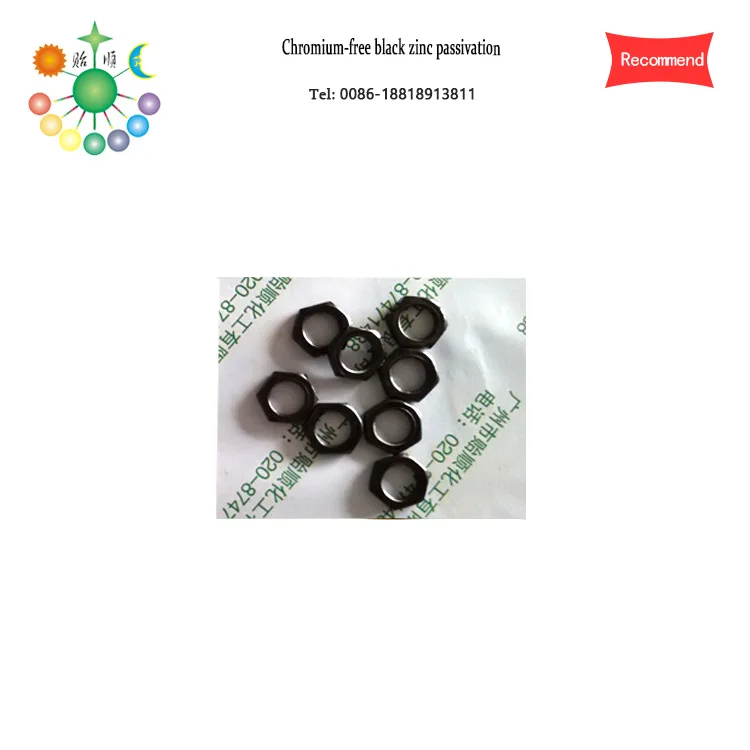 
Chromium-free chemical blackening Zinc passivation blackening Zinc colorant 