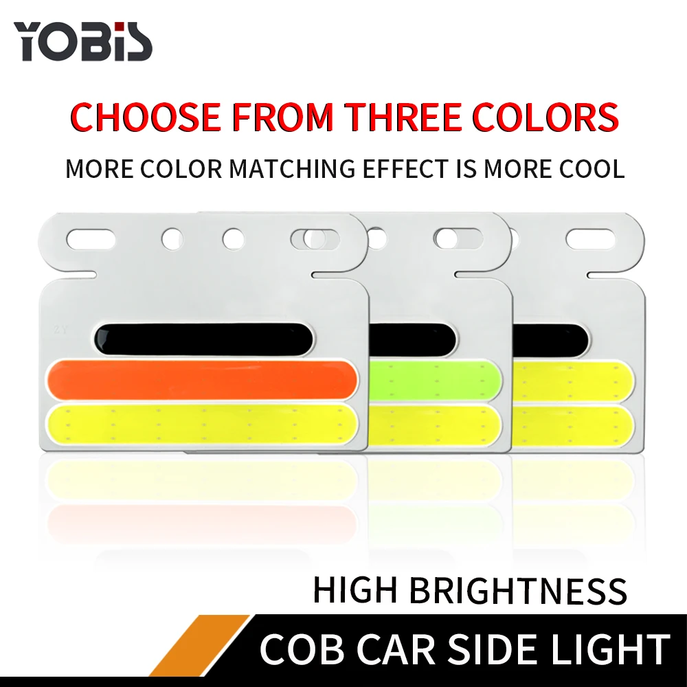 Yobis Car Semi-mounted Width Indicator Turn Signal Light LED 24v led lights trucks for COB Side light Waterproof Sidelight