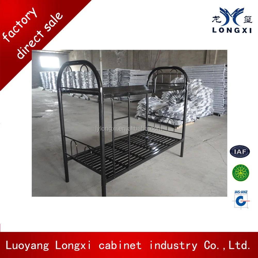 
School dormitory metal bunk bed /single folding bed /professional soldier steel bed with storage cabinet 