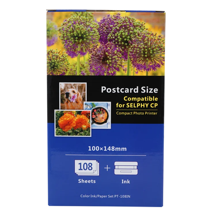 High quality printer selphy photo paper 4*6 kp 108in for selphy printer cp910 cp1200 cp1300