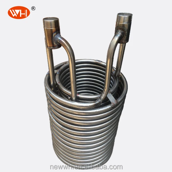 Titanium Seamless Tube Coil Heat Exchanger , Counterflow Wort Chiller