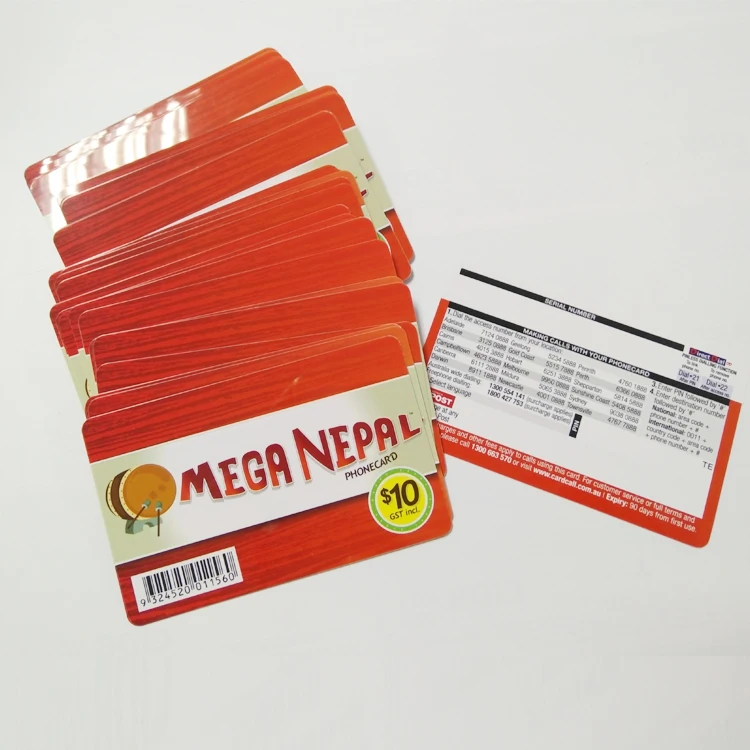 Custom Scratch Cards Plastic Voip Calling Card