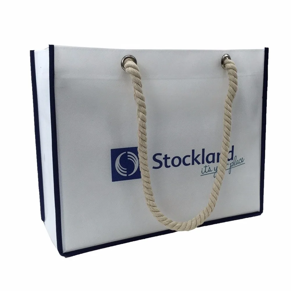 Plastic shopping bag rope pvc handle non-woven bag