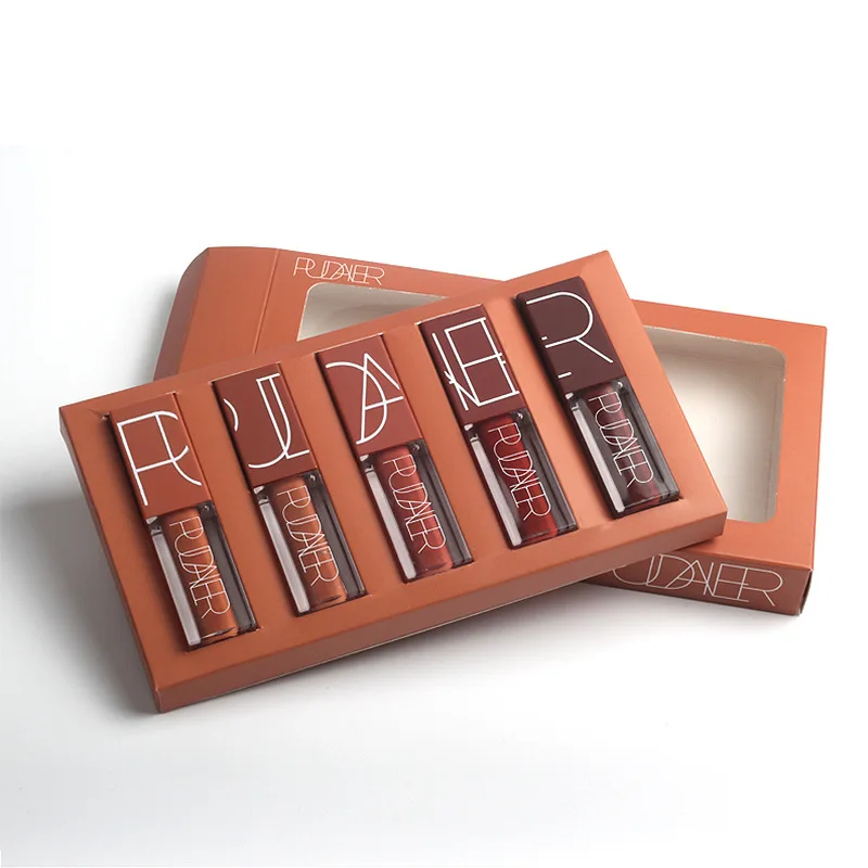 Waterproof Matte Long-lasting Fashion Makeup 5 Color Lip Gloss