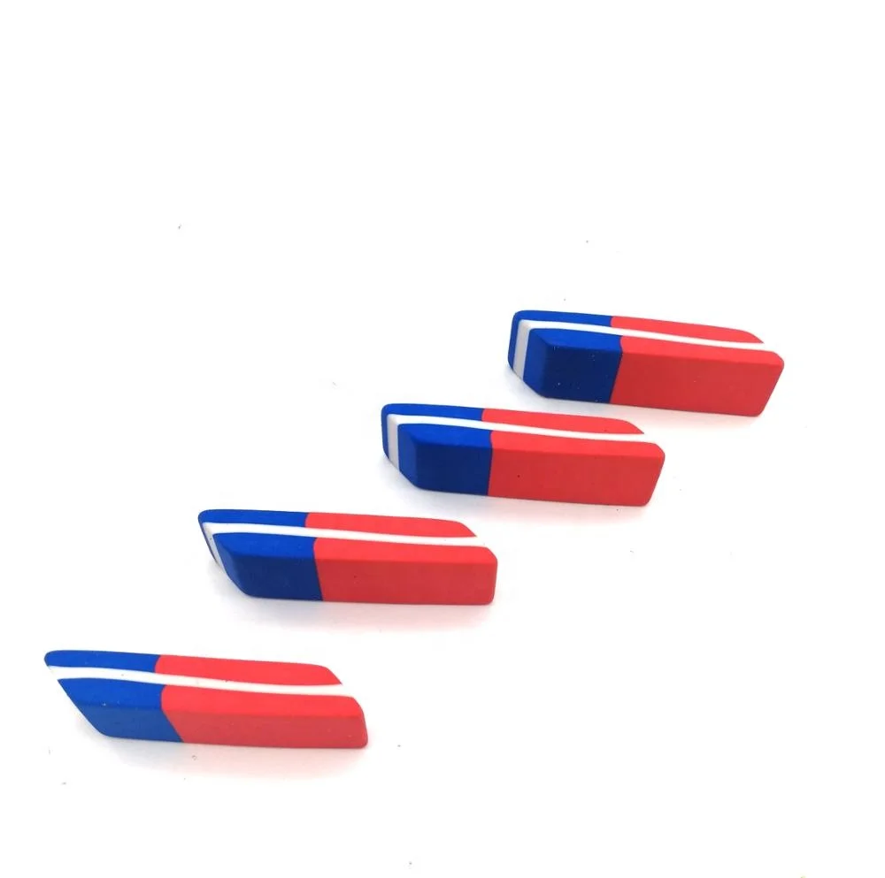 New 3 colors wedge rubber TPR eraser for pencil eraser for school