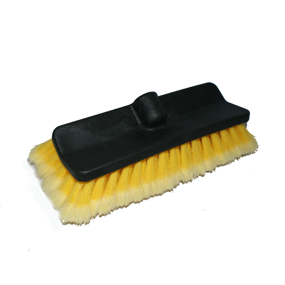 Soft bristle telescopic flow through car wash brush