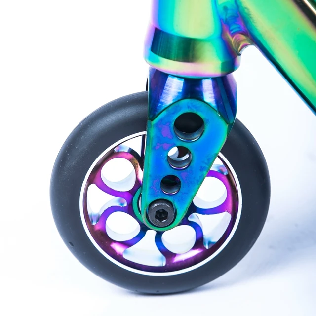 
pro stunt scooter bar Rainbow Neo chrome pro scooter T bar 