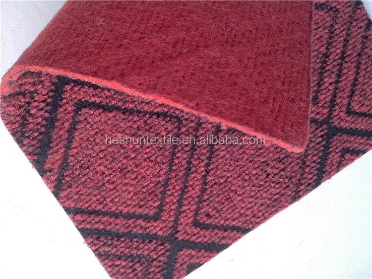 Chinese carpet factory 100% polyester single/double color velour jacquard exhibition carpets