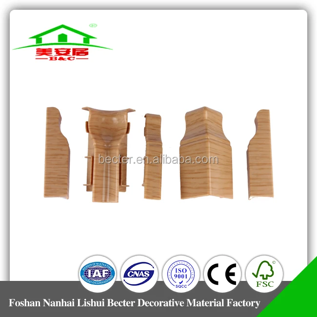 80mm PVC Baseboard Trim Profile Vinyl Floor Skirting Board Of USA
