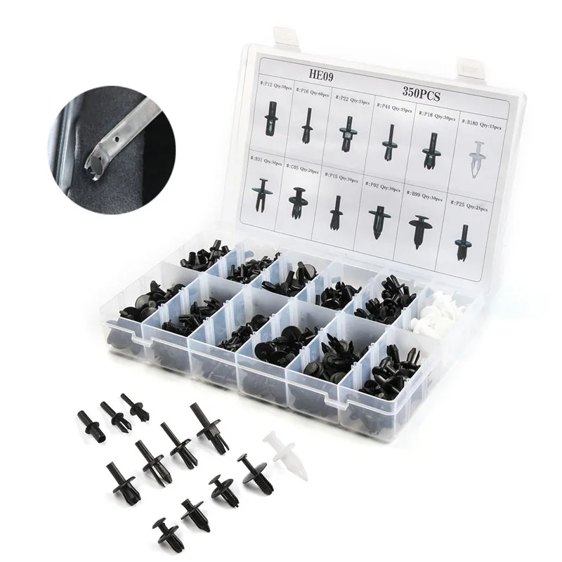 Оптовая продажа, 350CS автомобильные заклепки, автомобильная отделка, зажим для панели, автомобильный корпус, комплект креплений, пластиковые зажимы, авто для BMW, Audi, Ford