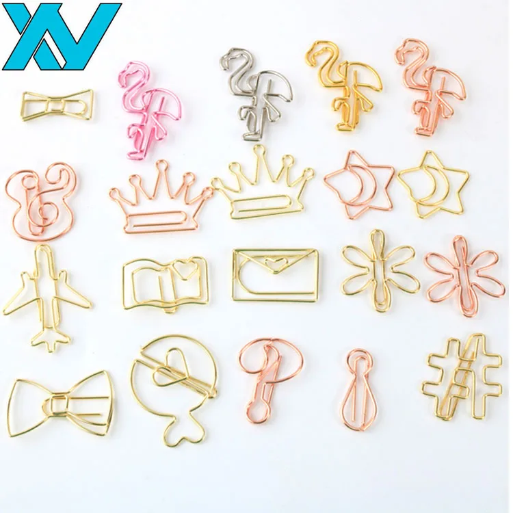 Зажим для бумаги в форме кактуса золотистого/розового цвета