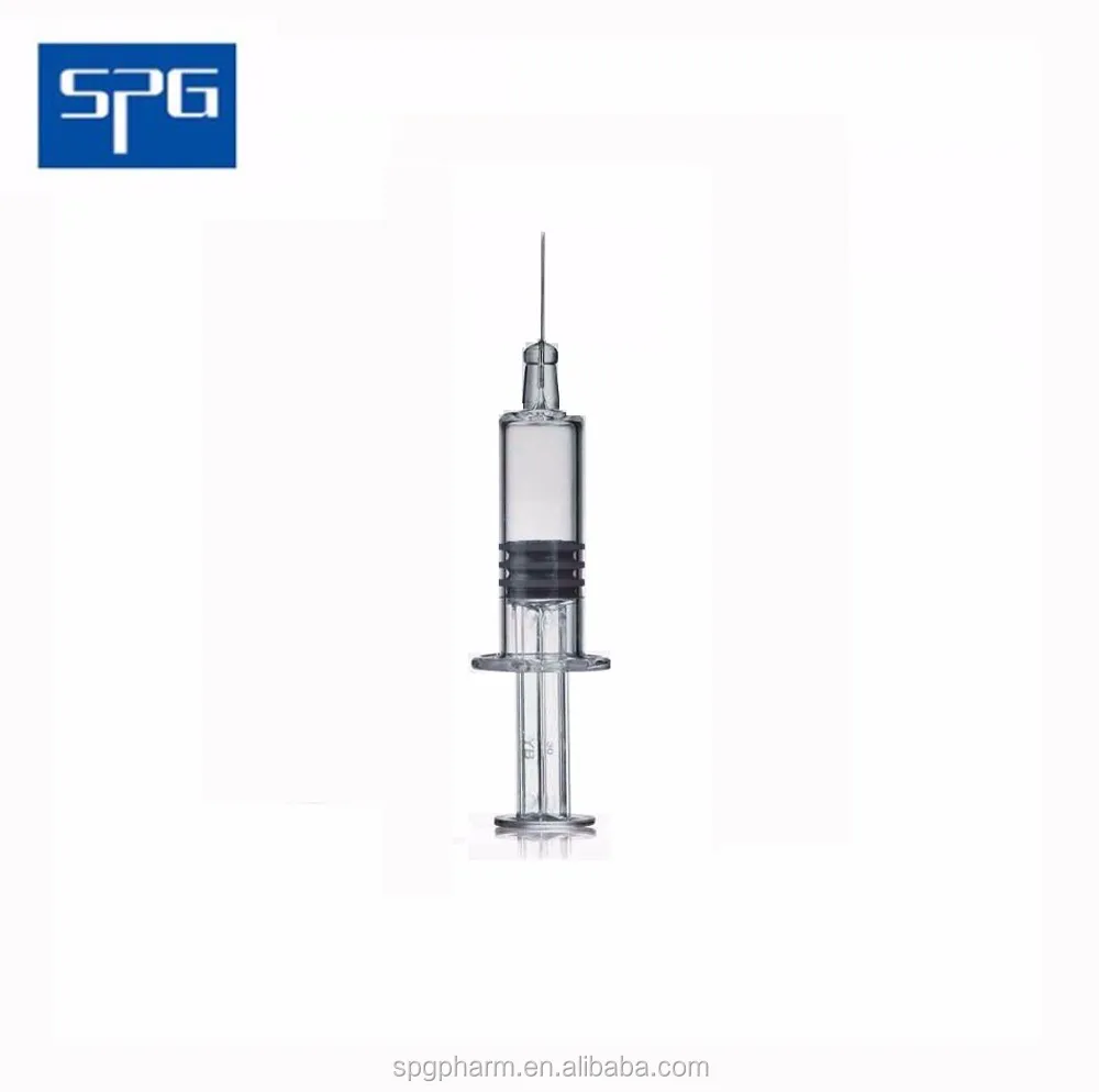 HIgh quality sterile Glass prefilled syringe lml long with needle
