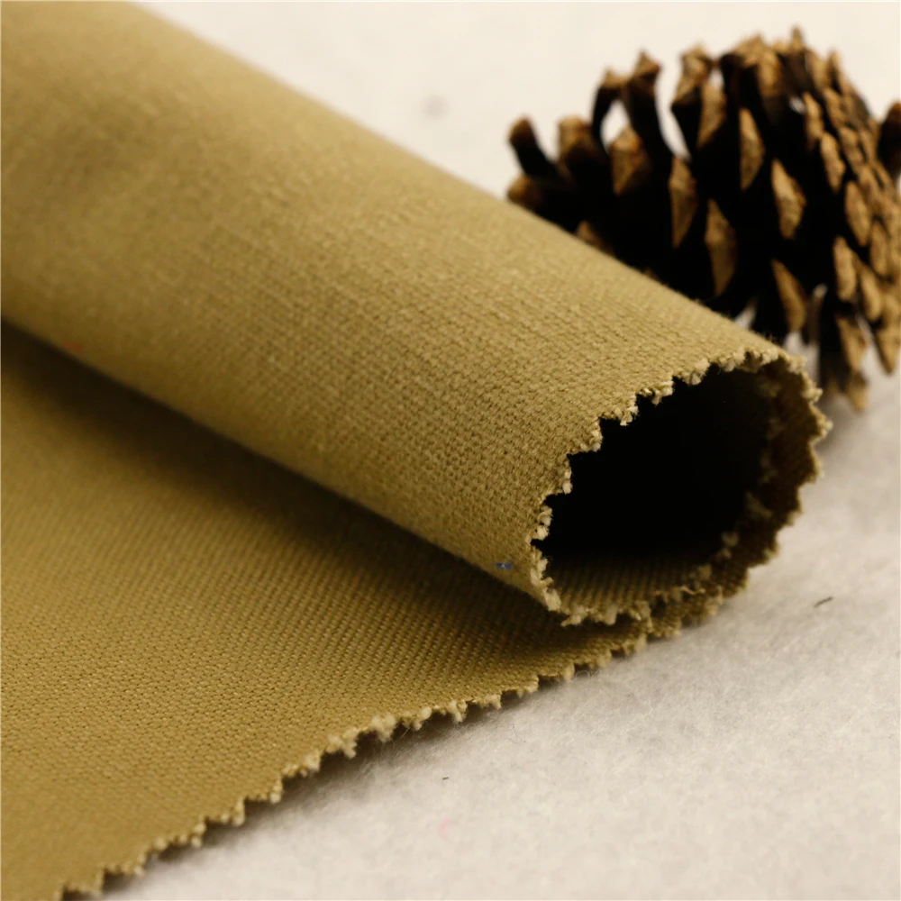 269GSM KHAKI cotton colored paint canvas coated fabric for bags