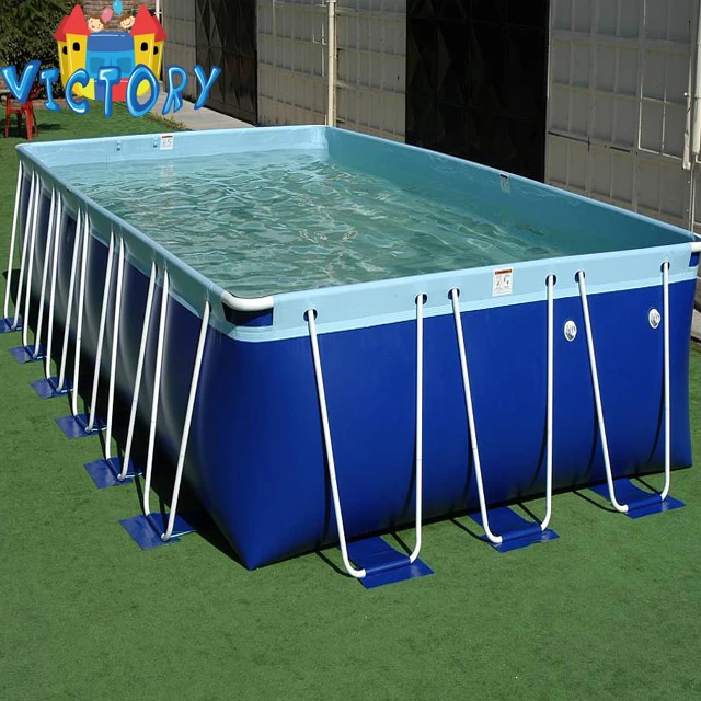 
PVC Swimming Pool Rectangular Metal Frame Portable inflatable Swimming Pools in China 