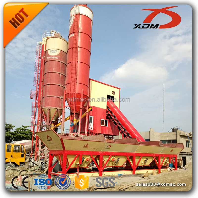 Low cost high quality ready mix concrete machine 75m3/h Stationary Precast Concrete Mixing Batching Plant price in Bangladesh