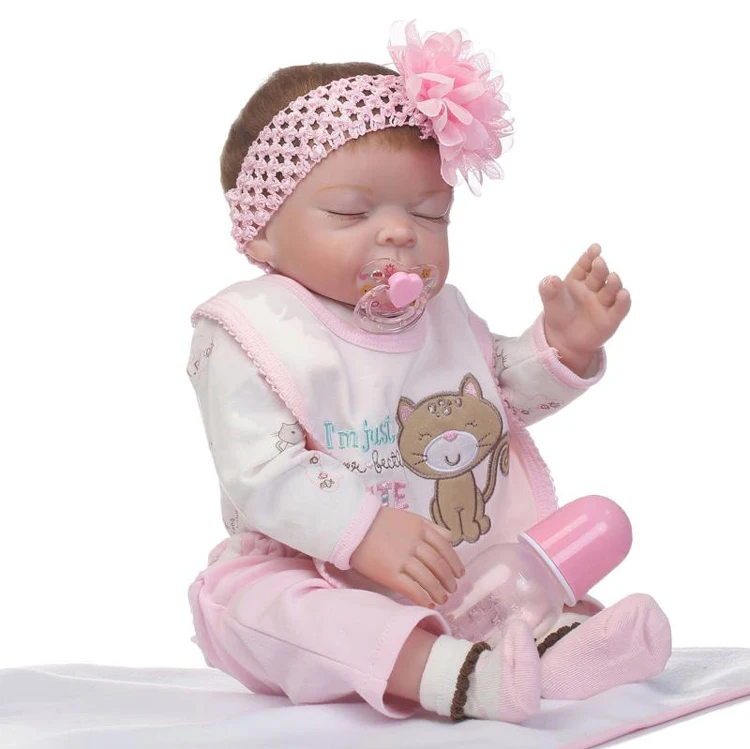 22' fashion kids birthday toy factory full body silicone reborn dolls