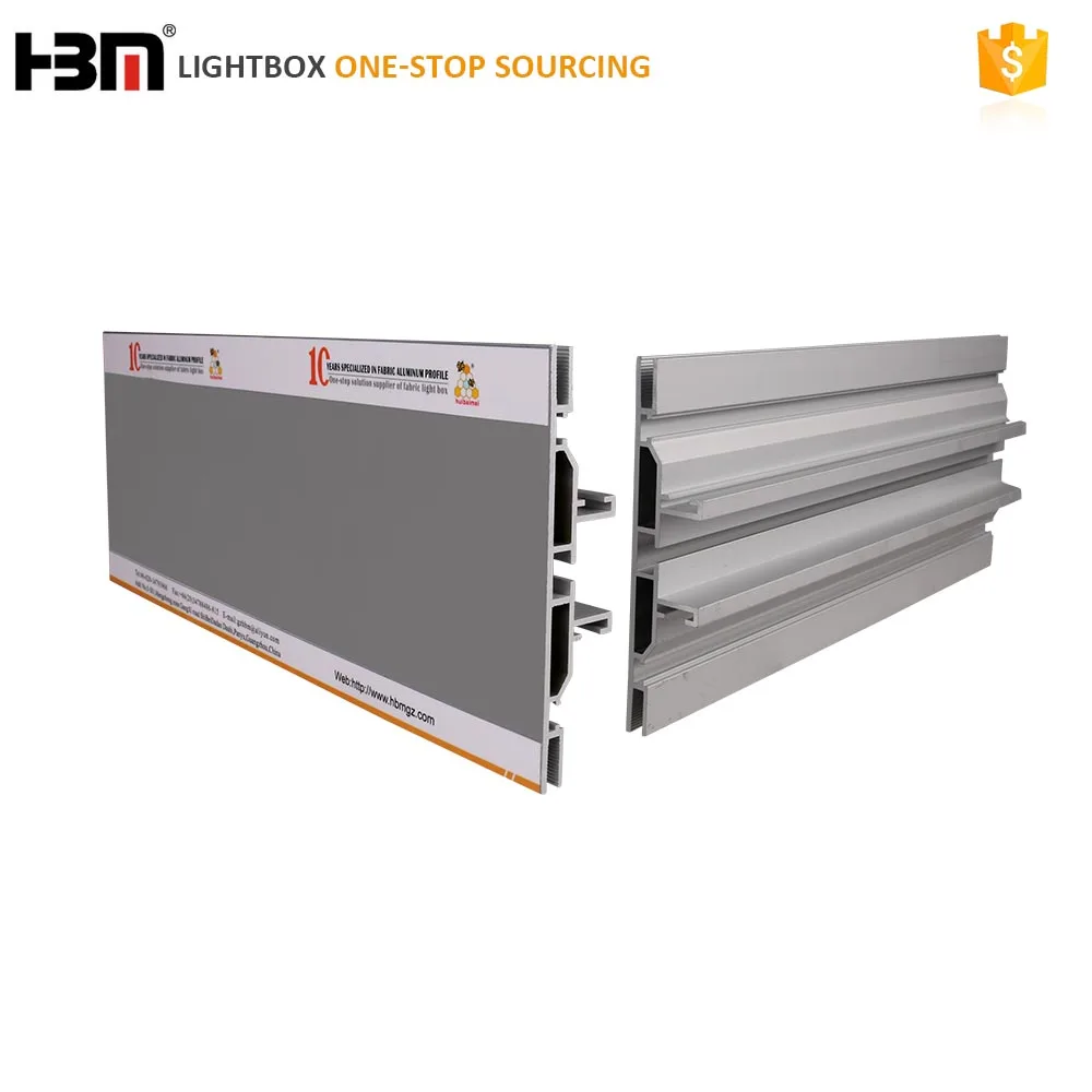 120mm double side slot extruded aluminum seg lightbox banner frame system