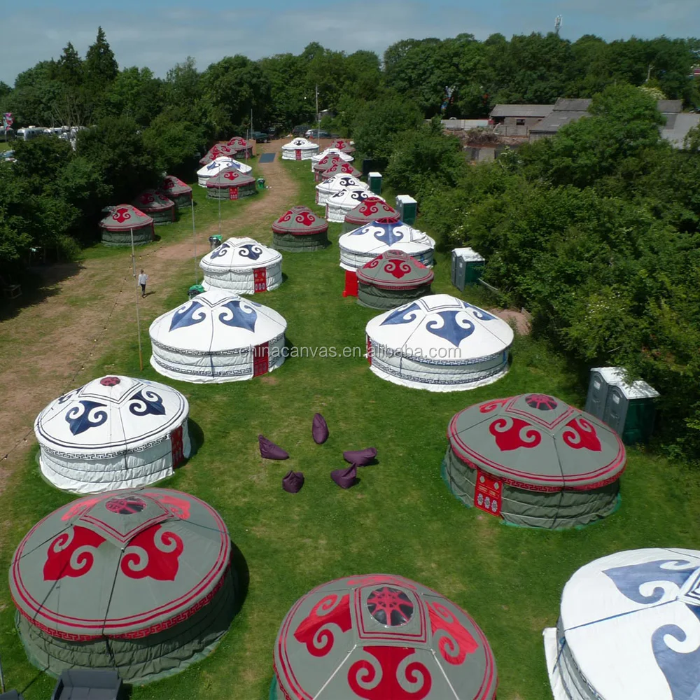 unique Mongolian yurt tent ger used in resort and holiday village