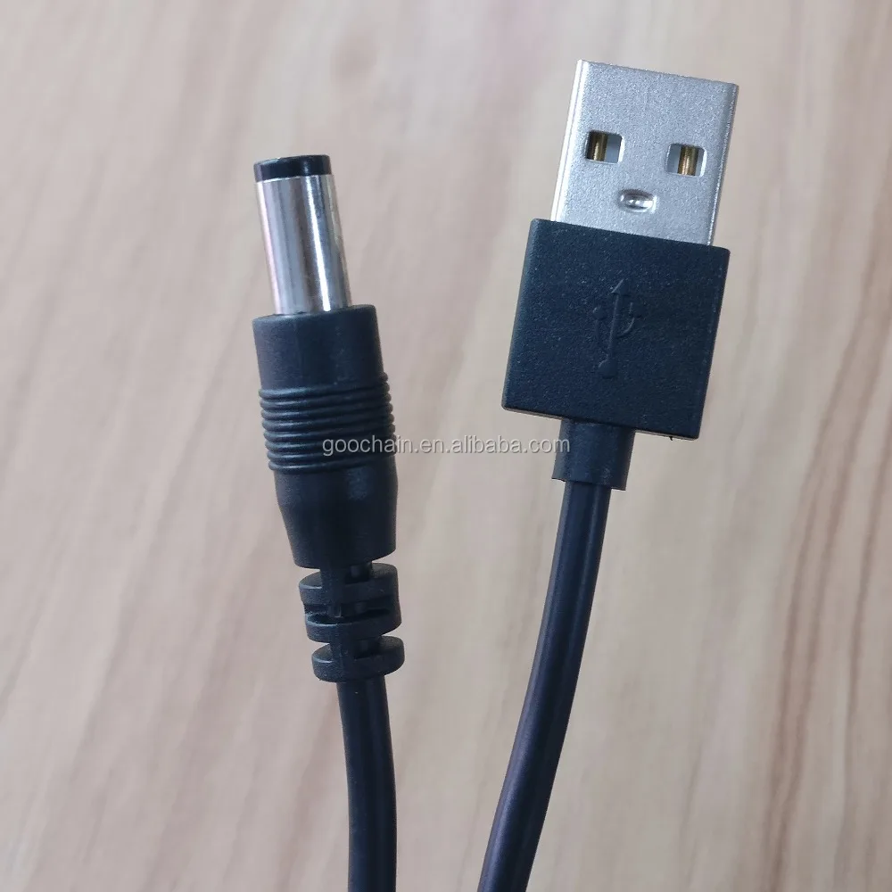 1 м 20AWG USB 2,0 A штекер к DC 5,5*2,5 кабель питания