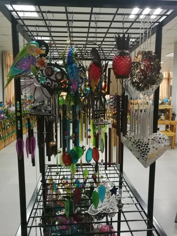 Outdoor metal garden butterfly decoration hanging brass wind bell chimes wedding garden decoration garden supplies decoration