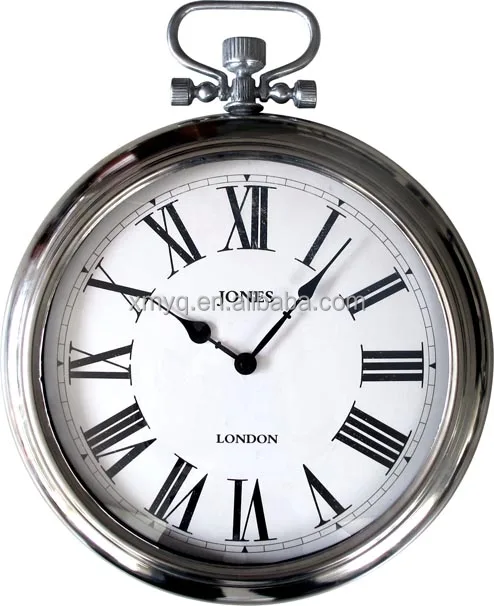 16 дюймов Античная карманные часы с римскими цифрами железные для декора