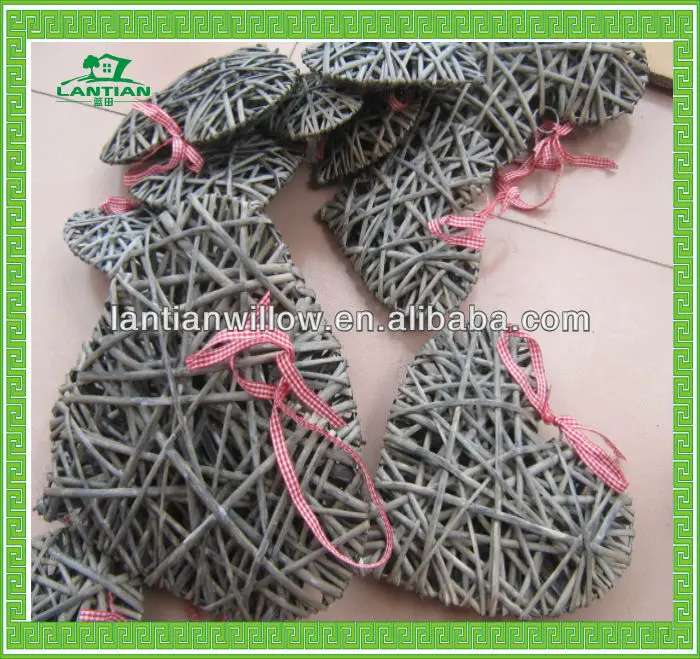 Heart Shape Willow Crafts Wicker Wedding Decoration & Gift 100% Handmade Willow Decoration Customized Custom Size