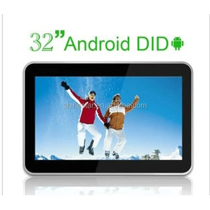 32 inch 4G wifi network LED digital totem AD android TV for retail store with mounting bracket