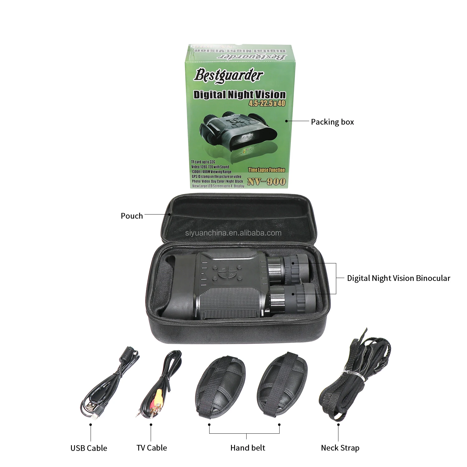 Bestguarder 4.5-22.5 x 40 Digital Night Vision Binocular with 4'LCD display for night hunting 350M