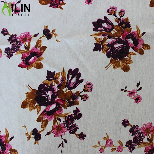 Hot sale wool peach/wool chiffon disperse print fabric
