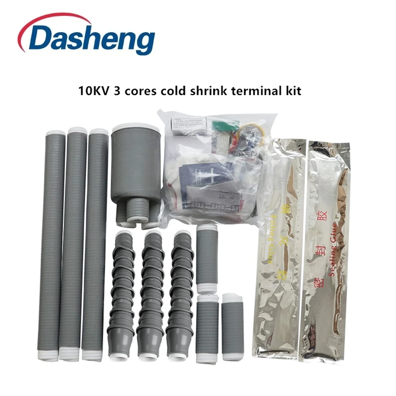10KV Silicone Rubber Material Cold Shrinkable Terminal Kits and Splices