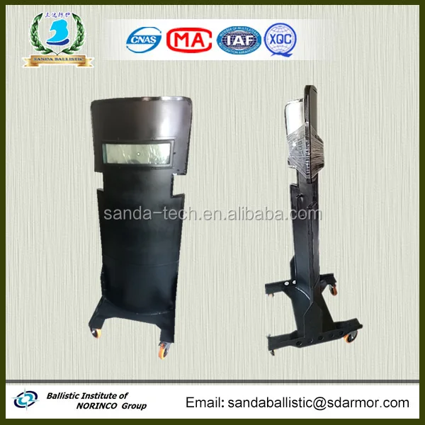 NIJ III IV B6 B7 Wheeled Ballistic Shield