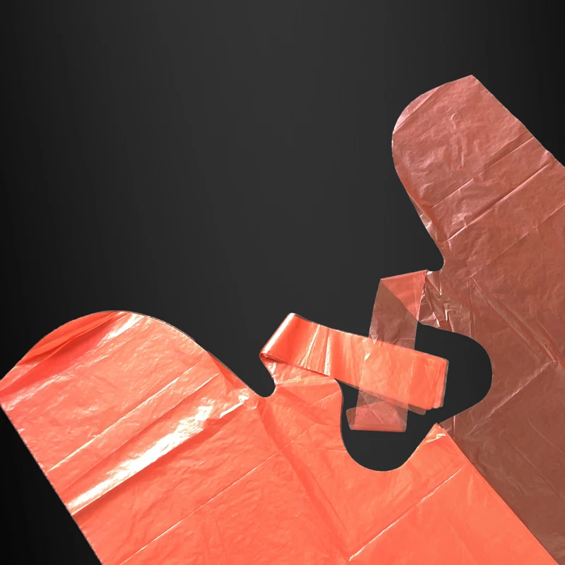 JWPC01 Red Custom PE disposable Barber Hairdressing Capes Shawl for Salons