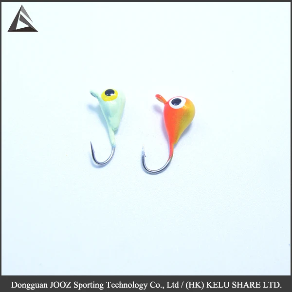 China manufacturer cheap tungsten fishing ice jig ice hook with all colors