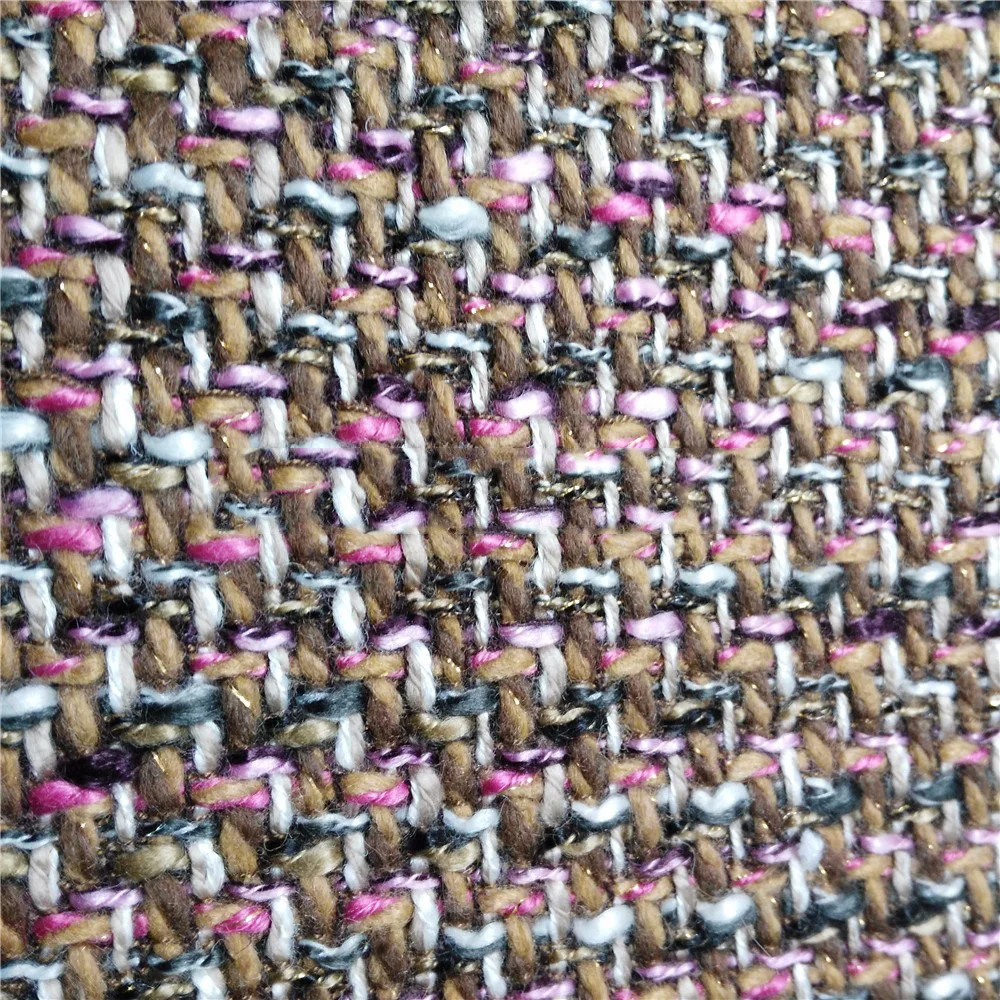 
2019 polyester jacquard dobby herringbone tweed microfiber micro fabric 