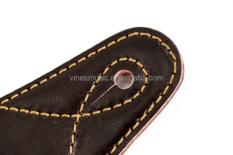 Custom brand packaging  genuine leather electric bass guitar straps