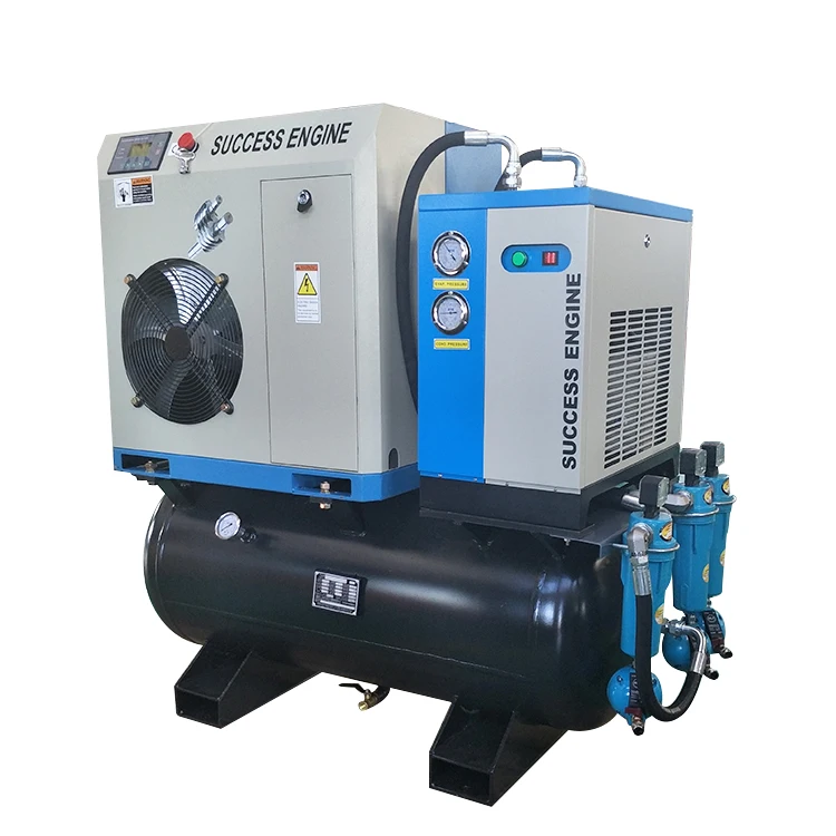 Компрессор воздушный винтовой с сушилкой, баком и фильтром для промышленных и горных предприятий, 7-13 бар