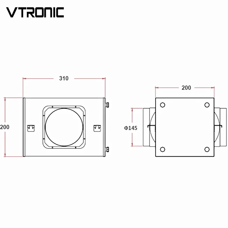 
100/150/200 mm Duct Carbon HEPA Filter Air Box ( Connecting 4/6/8 inch in-line fan) 