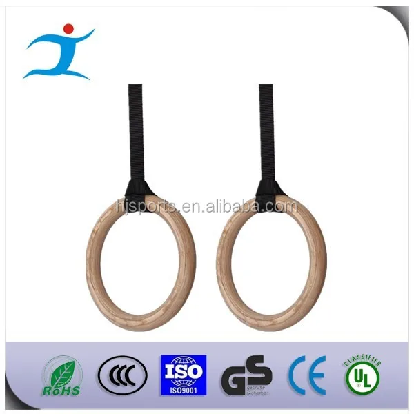 Body Fitness Exercise power training Wood  gymnastic ring for sale