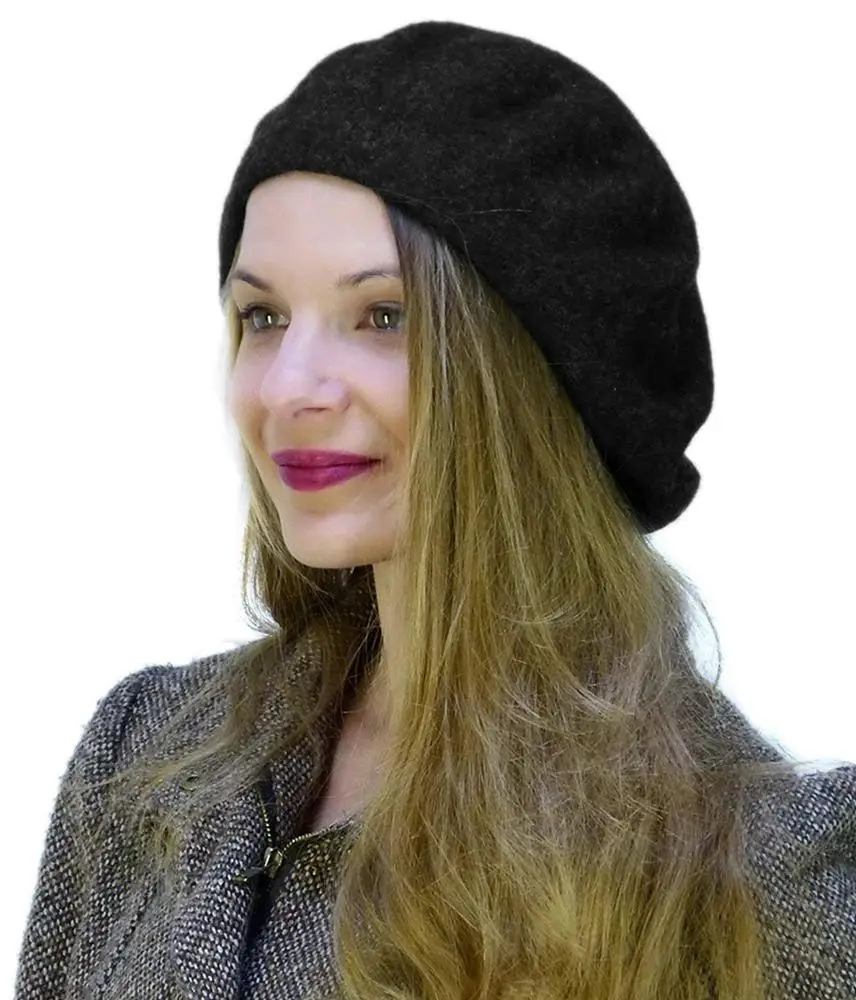 
Womens Hats - Beret, French Beret 100% Wool Artist Hat - Winter Hat for Women 