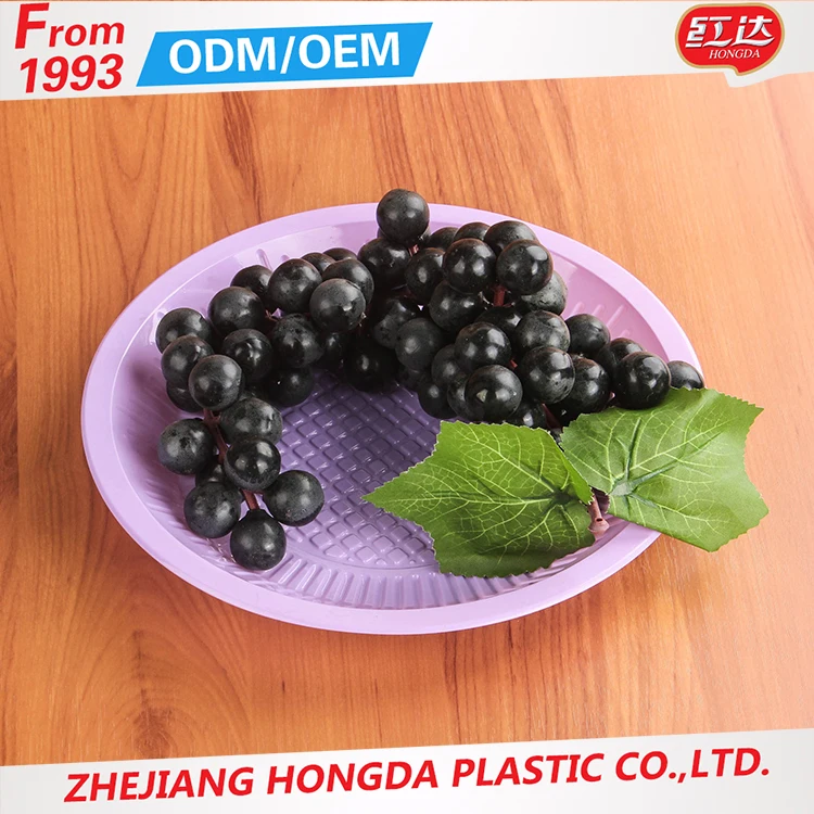 Wholesale 22CM Circular Colour Disposable Plastic Plate