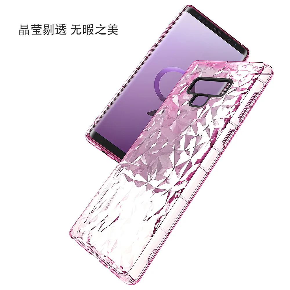 3d air cushion bag diamond pattern tpu case for samsung galaxy S8 S9 S10 PLUS LITE grain shockproof phone case cover