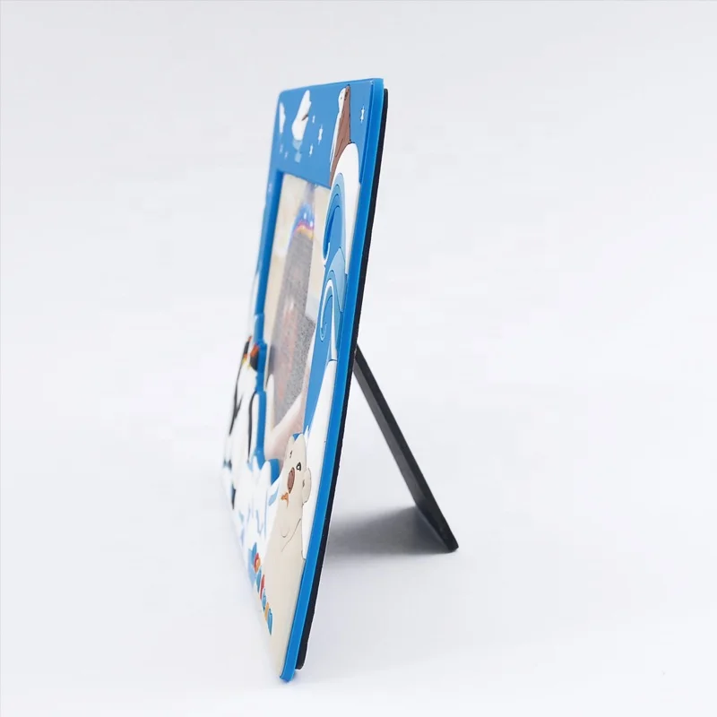 
Rubber design business gift 3d custom cartoon pvc magntic photo picture frames 