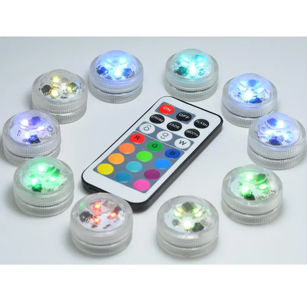 Kitosun CR2032 Battery Operated Mini LED Tealight Base Submersible LED Lights for Christmas Halloween Wedding Party Home Decor