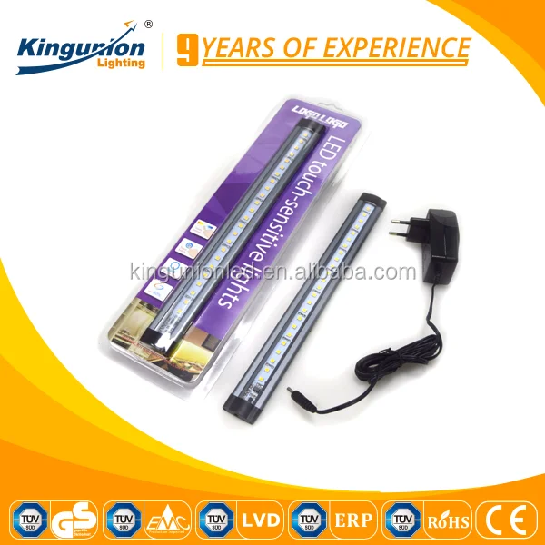 Kingunion Lighting Clear Glass 110-240V Dc12v Led Sensor Wardrobe Light Touch-sensitive Led Sensor Switch Cabinet Lights