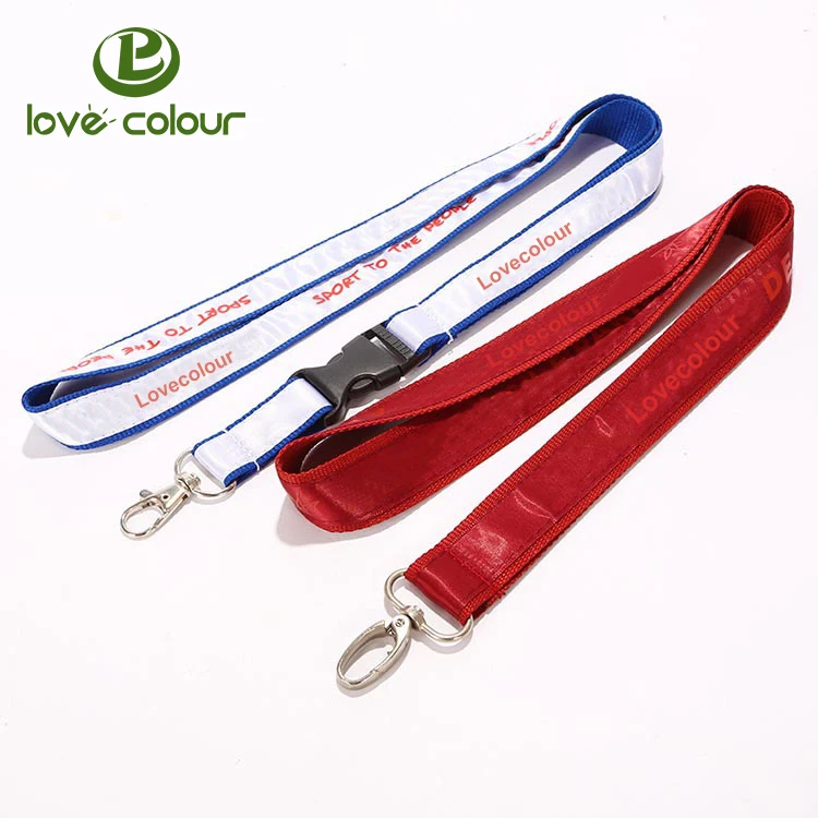
Custom Polyester Woven Satin Lanyard With Double Layer 