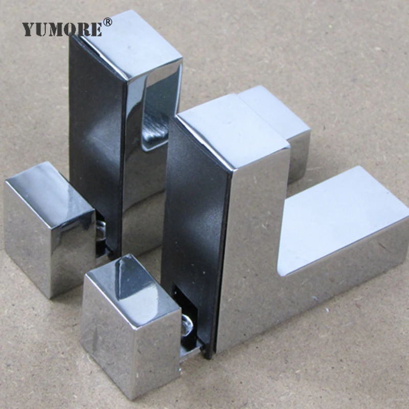 F-shaped low price customizing zinc alloy jars wall mounted glass shelf clamp