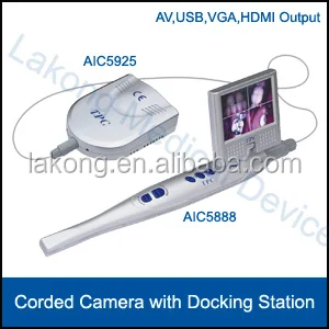 AIC5888+AIC5925 High Pixels wired or wireless dental intraoral camera with WIFI Connection can used in any monitor